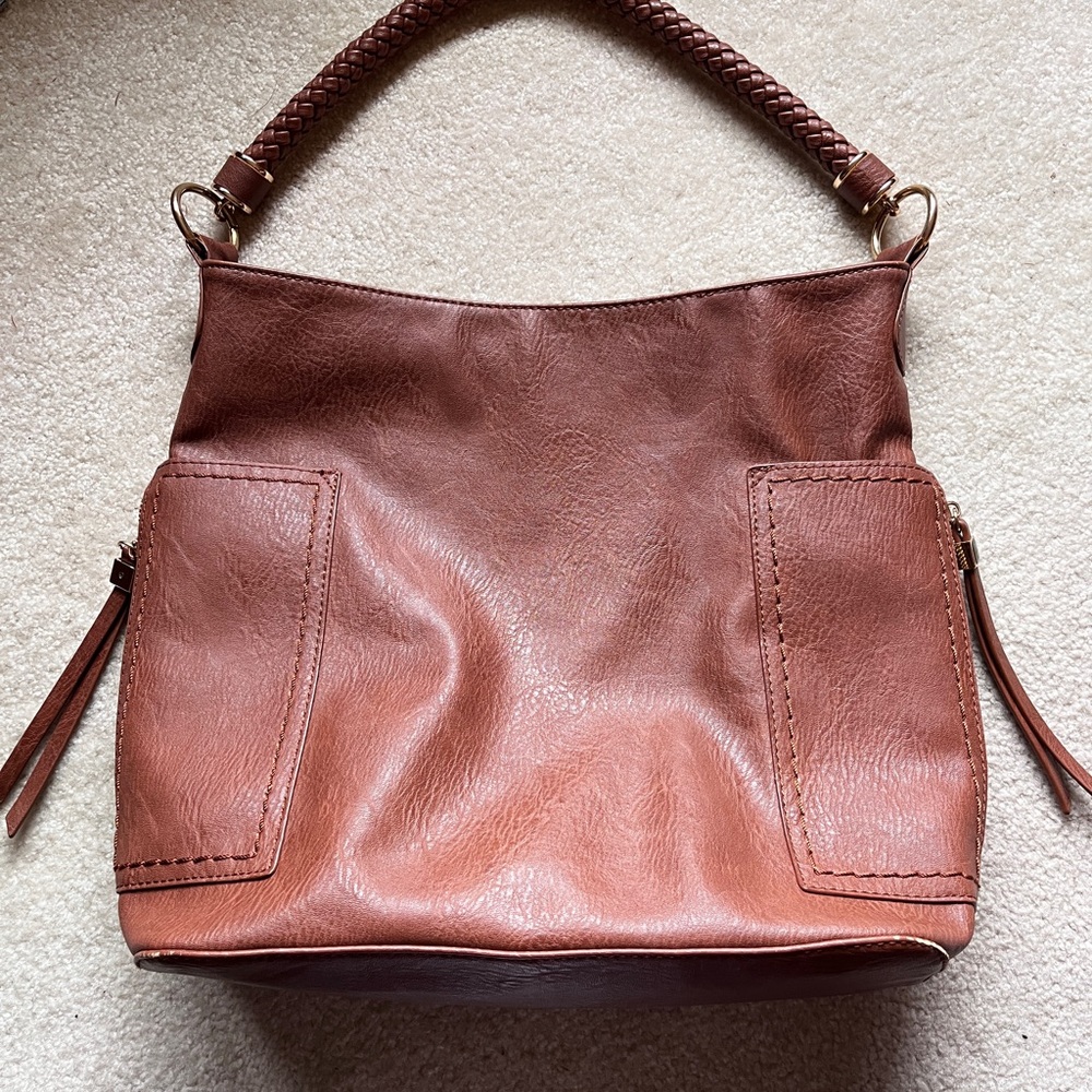 Brown Vegan Leather Women's Handbag
